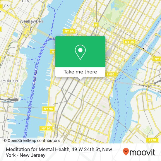 Meditation for Mental Health, 49 W 24th St map