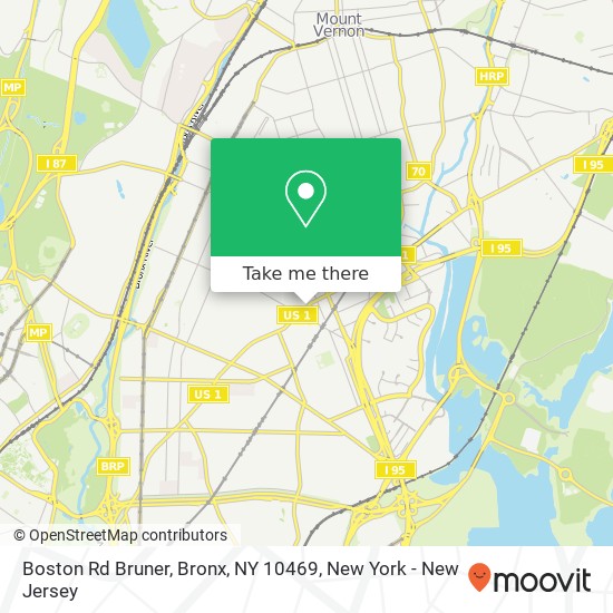 Mapa de Boston Rd Bruner, Bronx, NY 10469