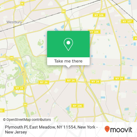 Mapa de Plymouth Pl, East Meadow, NY 11554