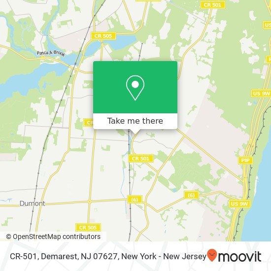 Mapa de CR-501, Demarest, NJ 07627