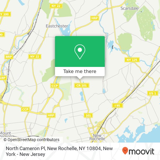 Mapa de North Cameron Pl, New Rochelle, NY 10804