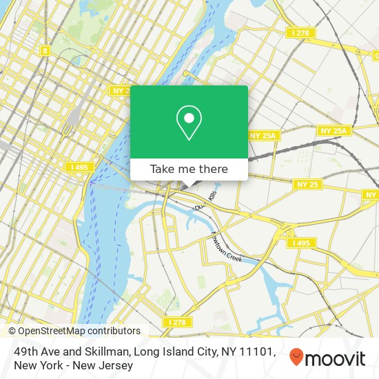Mapa de 49th Ave and Skillman, Long Island City, NY 11101