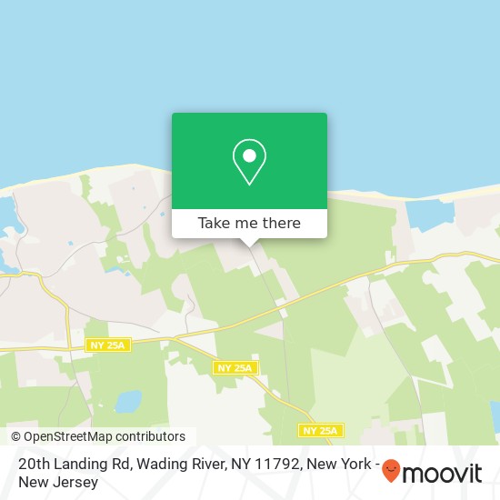 Mapa de 20th Landing Rd, Wading River, NY 11792