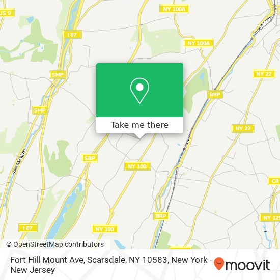 Mapa de Fort Hill Mount Ave, Scarsdale, NY 10583