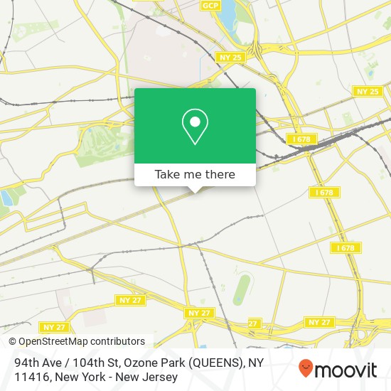 Mapa de 94th Ave / 104th St, Ozone Park (QUEENS), NY 11416