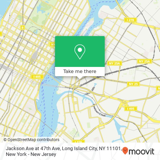 Mapa de Jackson Ave at 47th Ave, Long Island City, NY 11101