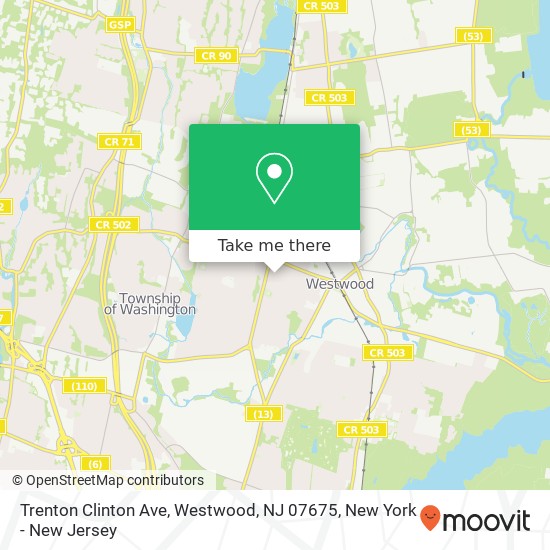 Mapa de Trenton Clinton Ave, Westwood, NJ 07675