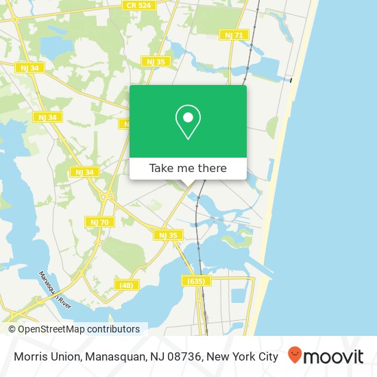 Morris Union, Manasquan, NJ 08736 map