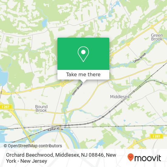 Mapa de Orchard Beechwood, Middlesex, NJ 08846