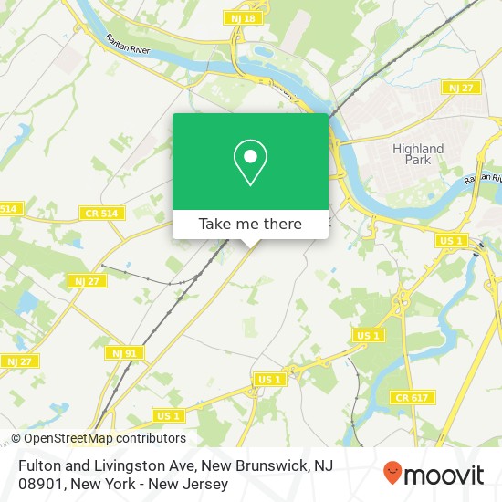 Mapa de Fulton and Livingston Ave, New Brunswick, NJ 08901