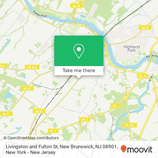 Livingston and Fulton St, New Brunswick, NJ 08901 map
