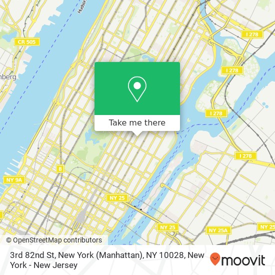 Mapa de 3rd 82nd St, New York (Manhattan), NY 10028