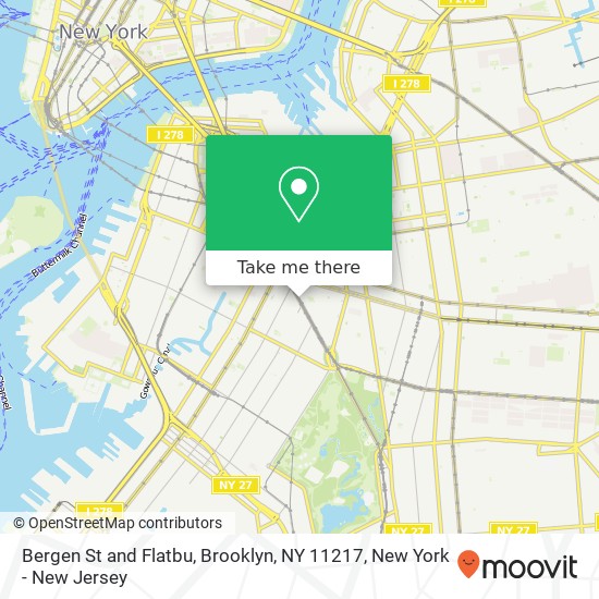 Mapa de Bergen St and Flatbu, Brooklyn, NY 11217