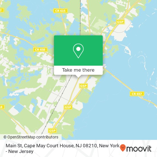 Mapa de Main St, Cape May Court House, NJ 08210