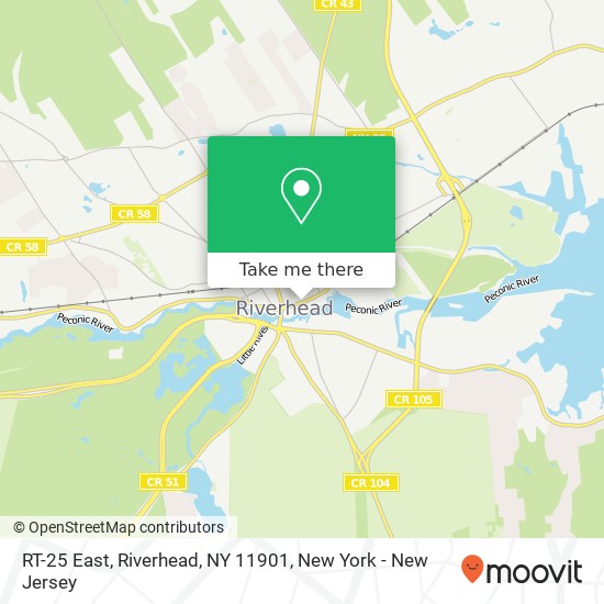 RT-25 East, Riverhead, NY 11901 map