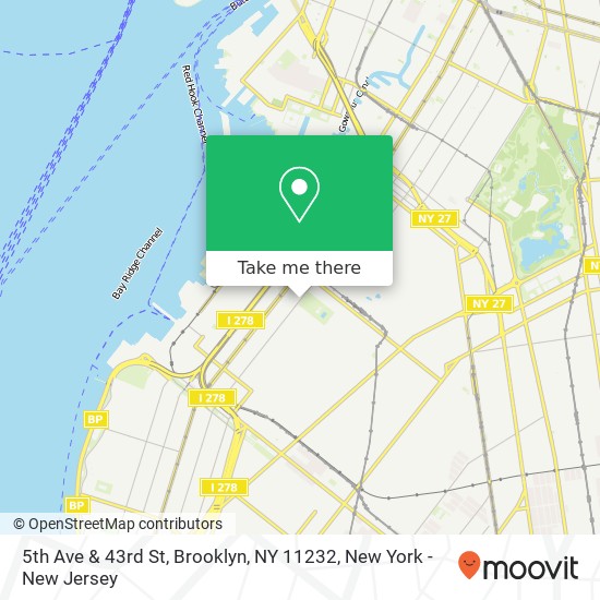 5th Ave & 43rd St, Brooklyn, NY 11232 map