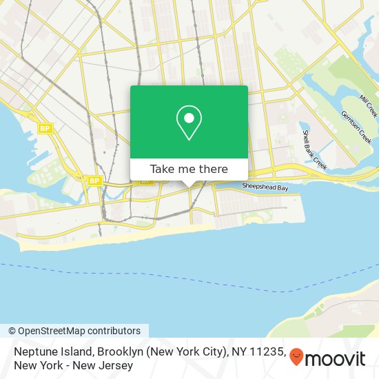 Mapa de Neptune Island, Brooklyn (New York City), NY 11235