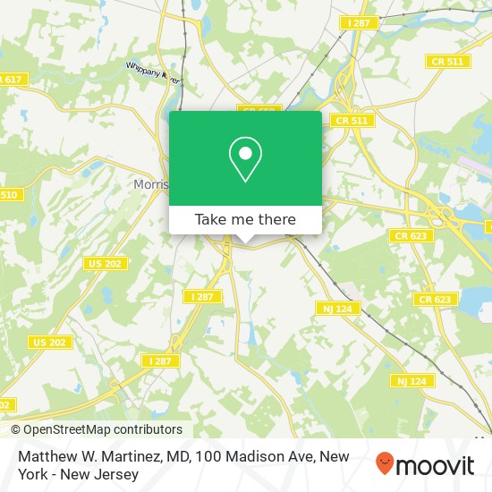 Mapa de Matthew W. Martinez, MD, 100 Madison Ave