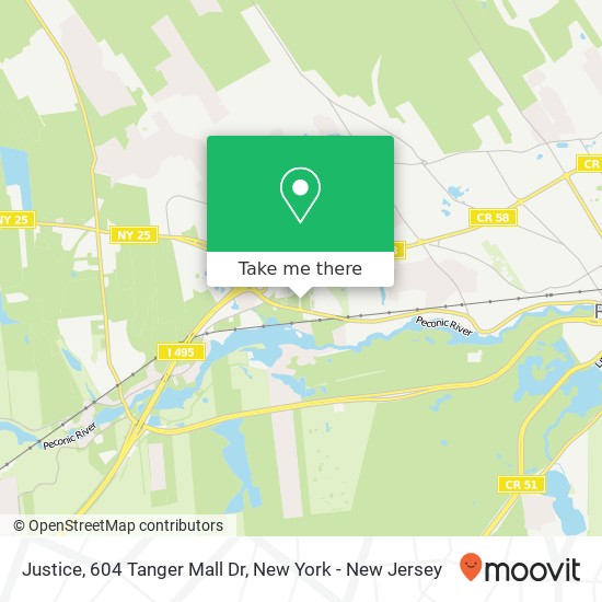Mapa de Justice, 604 Tanger Mall Dr