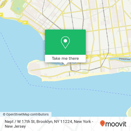 Mapa de Nept / W 17th St, Brooklyn, NY 11224