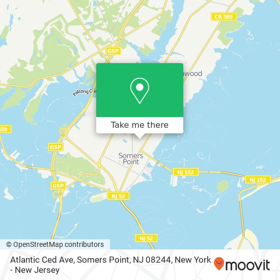 Mapa de Atlantic Ced Ave, Somers Point, NJ 08244