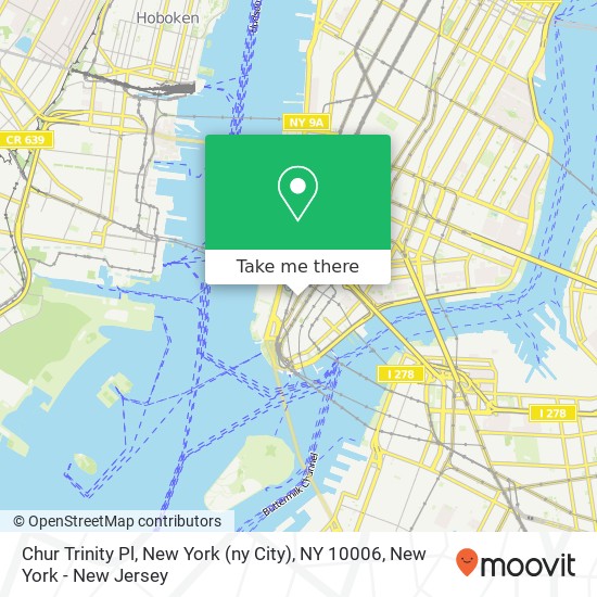 Mapa de Chur Trinity Pl, New York (ny City), NY 10006