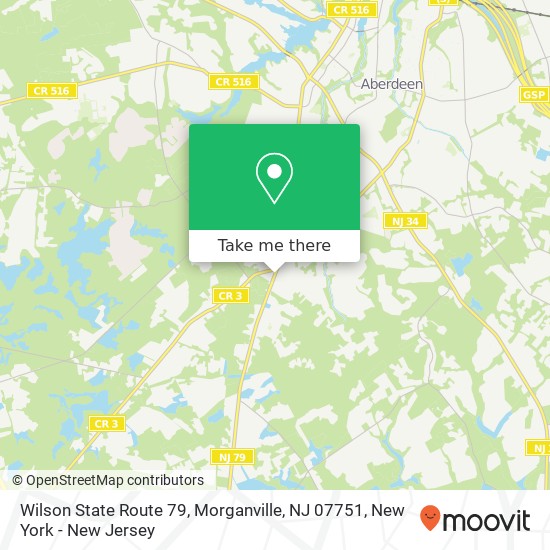 Mapa de Wilson State Route 79, Morganville, NJ 07751