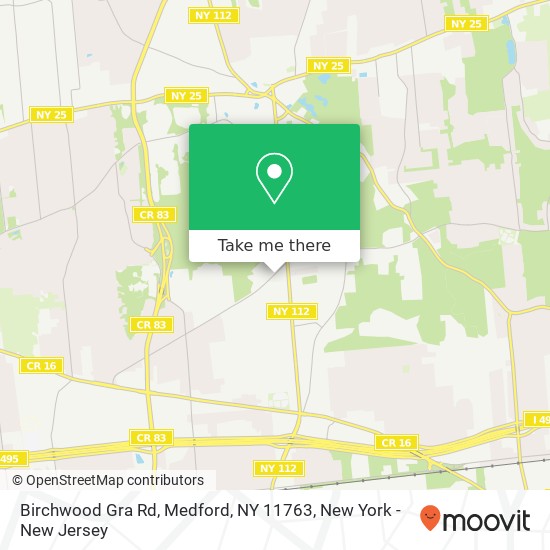 Birchwood Gra Rd, Medford, NY 11763 map