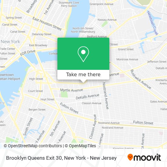 Mapa de Brooklyn Queens Exit 30