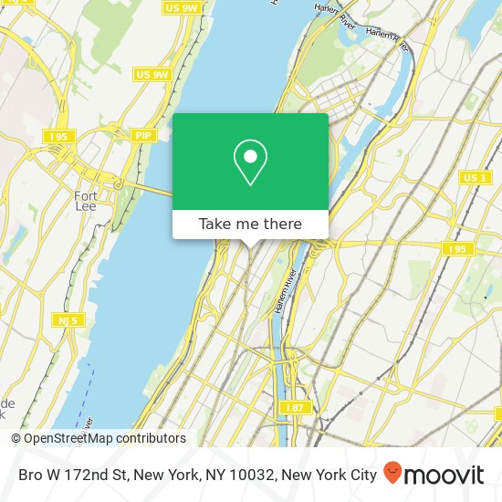 Bro W 172nd St, New York, NY 10032 map