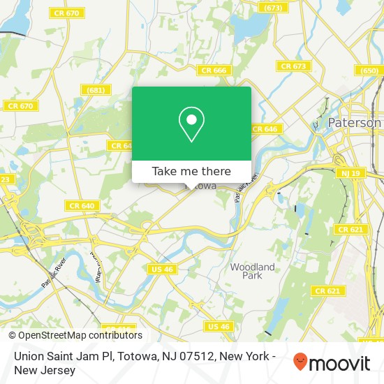 Union Saint Jam Pl, Totowa, NJ 07512 map