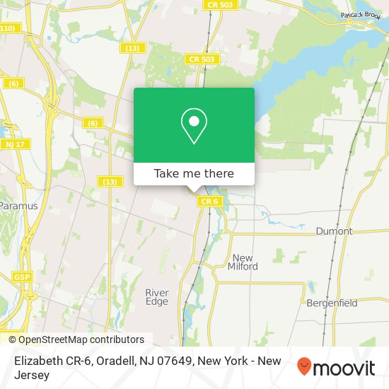 Elizabeth CR-6, Oradell, NJ 07649 map