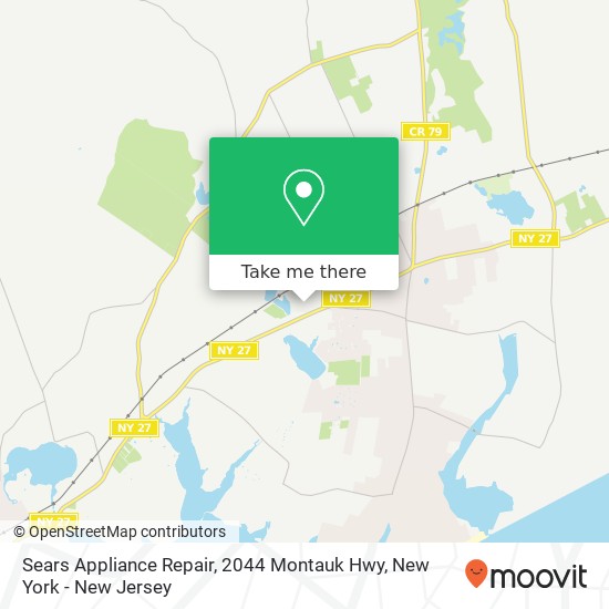 Sears Appliance Repair, 2044 Montauk Hwy map