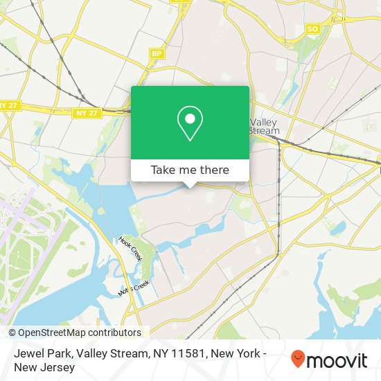 Mapa de Jewel Park, Valley Stream, NY 11581