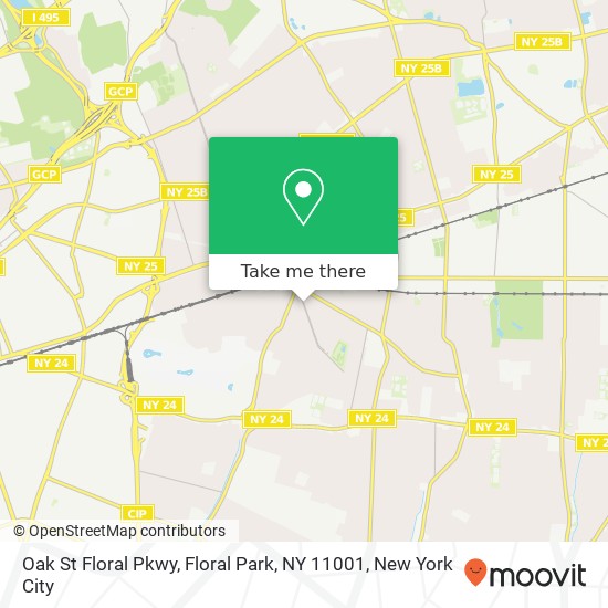 Mapa de Oak St Floral Pkwy, Floral Park, NY 11001