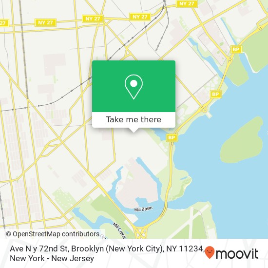 Mapa de Ave N y 72nd St, Brooklyn (New York City), NY 11234