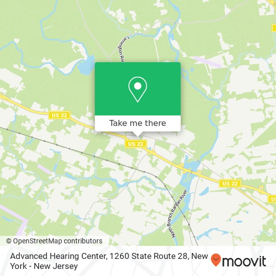 Mapa de Advanced Hearing Center, 1260 State Route 28