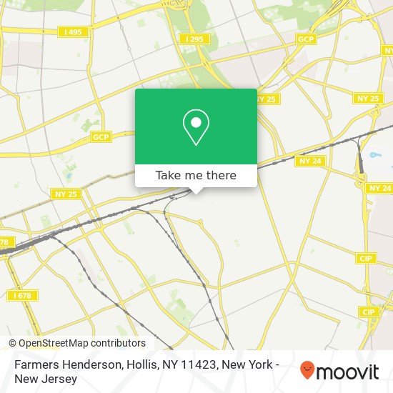 Mapa de Farmers Henderson, Hollis, NY 11423