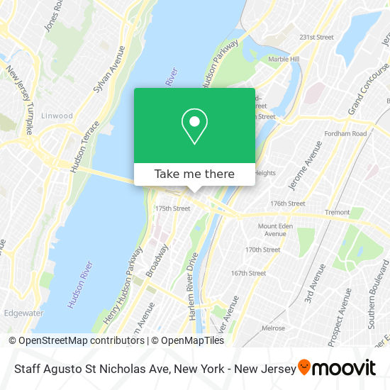 Staff Agusto St Nicholas Ave map