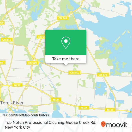 Top Notch Professional Cleaning, Goose Creek Rd map