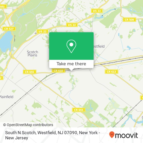 Mapa de South N Scotch, Westfield, NJ 07090