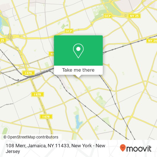 Mapa de 108 Merr, Jamaica, NY 11433