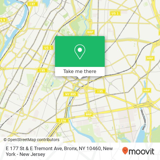 E 177 St & E Tremont Ave, Bronx, NY 10460 map