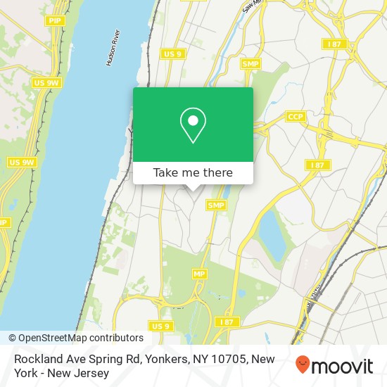 Mapa de Rockland Ave Spring Rd, Yonkers, NY 10705