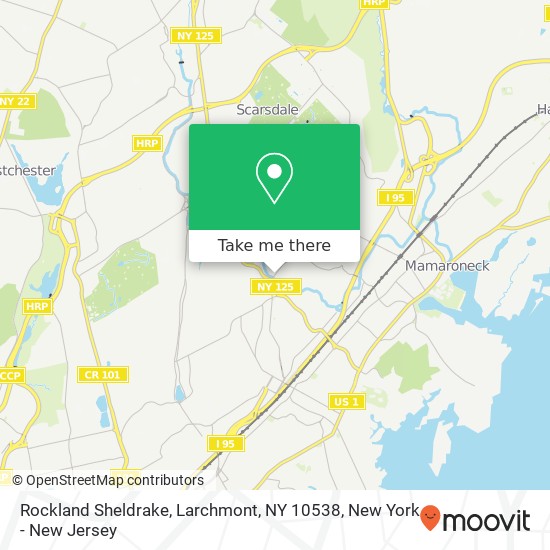 Mapa de Rockland Sheldrake, Larchmont, NY 10538