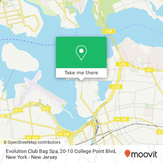 Mapa de Evolution Club Bag Spa, 20-10 College Point Blvd