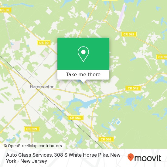 Auto Glass Services, 308 S White Horse Pike map