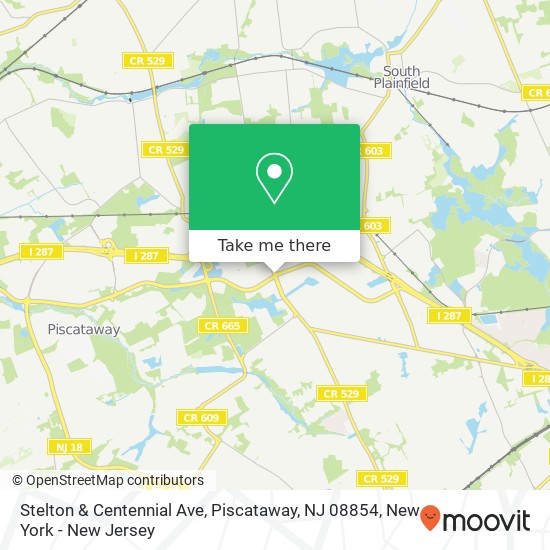 Stelton & Centennial Ave, Piscataway, NJ 08854 map