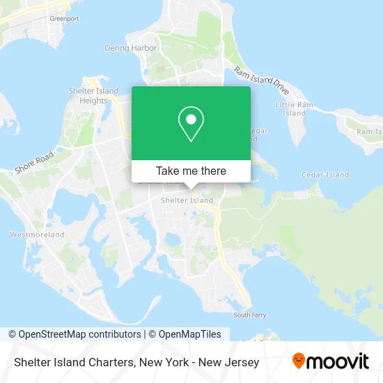 Shelter Island Charters map