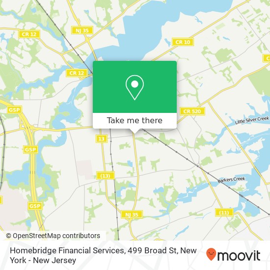 Mapa de Homebridge Financial Services, 499 Broad St